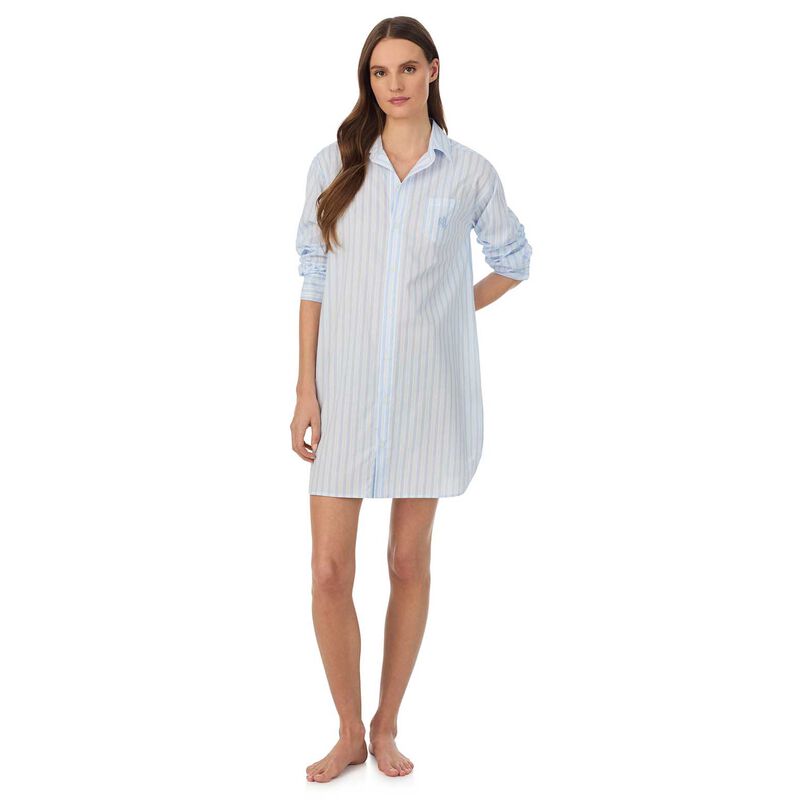 Lauren Ralph Lauren Cotton Lawn L/S His Shirt Sleepshirt image number 0